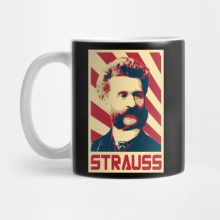 Johann Strauss II Retro Propaganda Mug